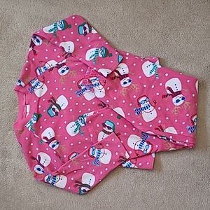 The Children's Place Girls Christmas snowman fleece pajama set. Size 7/8